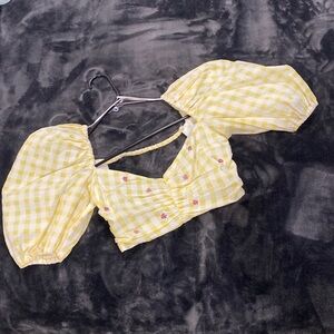 🌼 Zara country belle beaded top size extra small